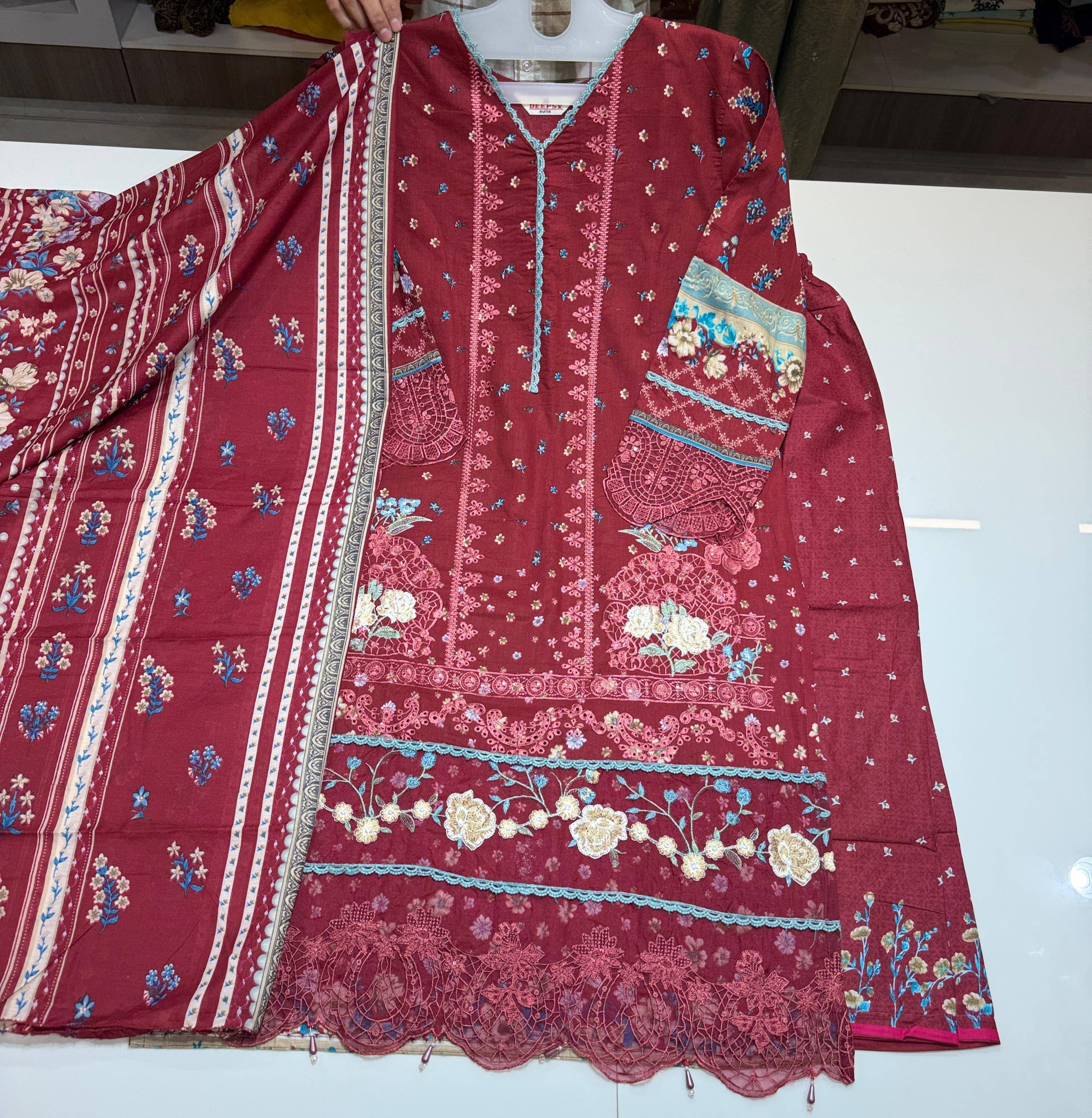 ELAF CHIKANKARI By DEEPSY SUITS Beautiful Pakistani Suits Colorful Stylish Fancy Ethnic Wear Cotton Dresses At Wholesale